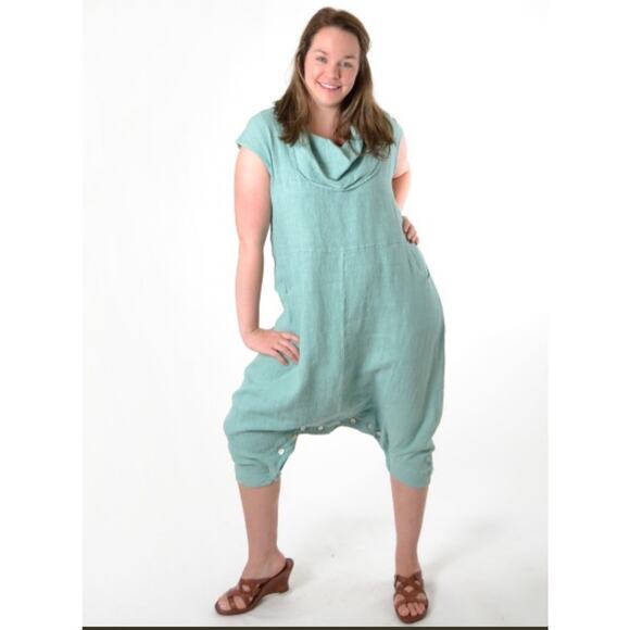 bryn Walker Pants - Bryn Walker Brown Linen Atticus Romper Jumper Dress Sz M Oversized Avant Garde